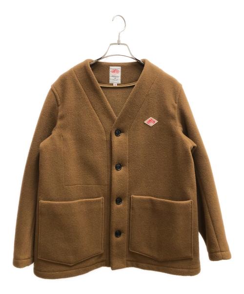 DANTON（ダントン）DANTON (ダントン) WOOL MOSSER NOCOLLAR JACKET ブラウン サイズ:SIZE 42の古着・服飾アイテム