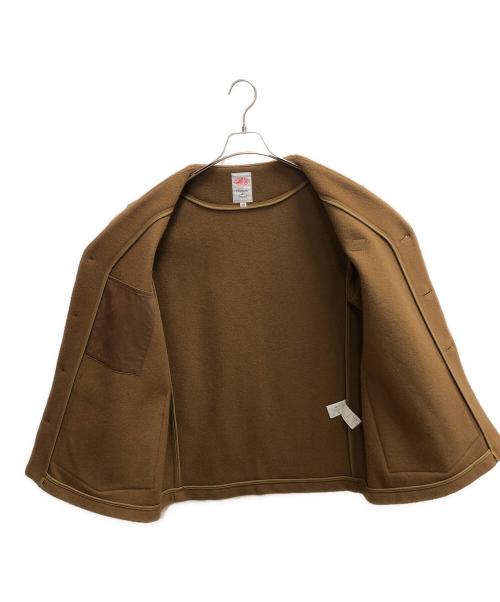 DANTON（ダントン）DANTON (ダントン) WOOL MOSSER NOCOLLAR JACKET ブラウン サイズ:SIZE 42の古着・服飾アイテム