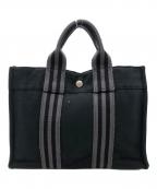 HERMESエルメス）の古着「フールトゥ トートPM」｜ブラック×グレー