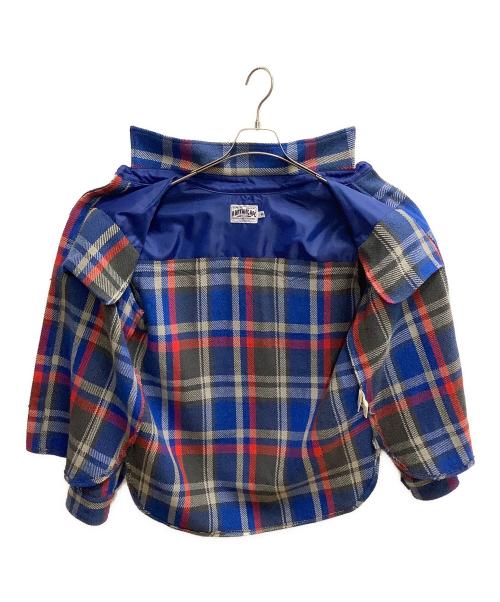 A BATHING APE（ア ベイシング エイプ）A BATHING APE (ア ベイシング エイプ) 長袖シャツ ブルー×レッド サイズ:SIZE Mの古着・服飾アイテム