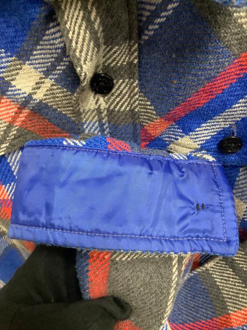 A BATHING APE（ア ベイシング エイプ）A BATHING APE (ア ベイシング エイプ) 長袖シャツ ブルー×レッド サイズ:SIZE Mの古着・服飾アイテム