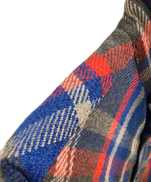 A BATHING APE（ア ベイシング エイプ）A BATHING APE (ア ベイシング エイプ) 長袖シャツ ブルー×レッド サイズ:SIZE Mの古着・服飾アイテム