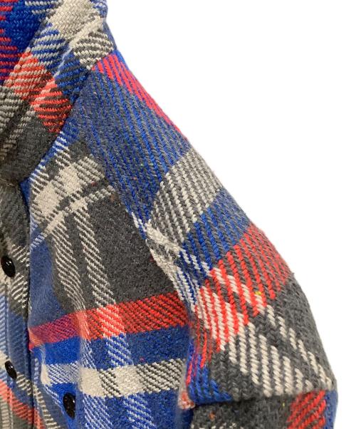 A BATHING APE（ア ベイシング エイプ）A BATHING APE (ア ベイシング エイプ) 長袖シャツ ブルー×レッド サイズ:SIZE Mの古着・服飾アイテム