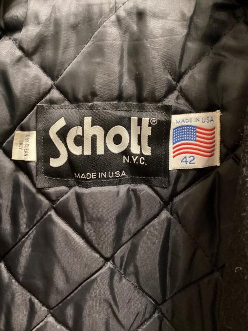 Schott（ショット）Schott (ショット) Pコート ブラック サイズ:SIZE 42の古着・服飾アイテム