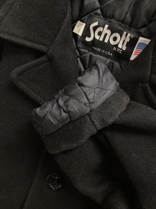 Schott（ショット）Schott (ショット) Pコート ブラック サイズ:SIZE 42の古着・服飾アイテム