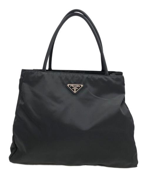 PRADA（プラダ）PRADA (プラダ) ナイロンハンドバッグ ブラックの古着・服飾アイテム