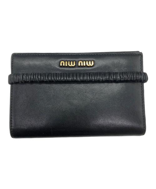 MIU MIU（ミュウミュウ）MIU MIU (ミュウミュウ) 2つ折り財布 ブラックの古着・服飾アイテム