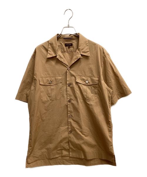Paul Smith COLLECTION（ポールスミス コレクション）Paul Smith COLLECTION (ポールスミス コレクション) 半袖オープンカラーシャツ ブラウン サイズ:SIZE Lの古着・服飾アイテム