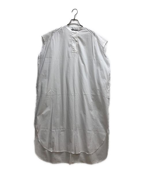 mizuiro-ind（ミズイロインド）mizuiro-ind (ミズイロインド) ブラウスワンピース ホワイト サイズ:SIZE Freeの古着・服飾アイテム