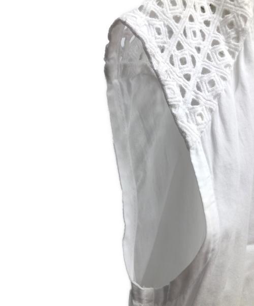 mizuiro-ind（ミズイロインド）mizuiro-ind (ミズイロインド) ブラウスワンピース ホワイト サイズ:SIZE Freeの古着・服飾アイテム