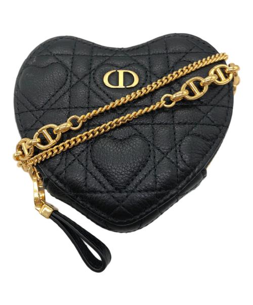 Christian Dior（クリスチャン ディオール）Christian Dior (クリスチャン ディオール) ハート カナージュ カーフスキン ブラックの古着・服飾アイテム