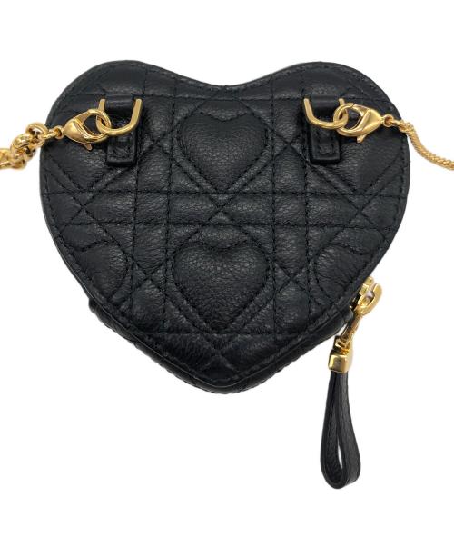 Christian Dior（クリスチャン ディオール）Christian Dior (クリスチャン ディオール) ハート カナージュ カーフスキン ブラックの古着・服飾アイテム