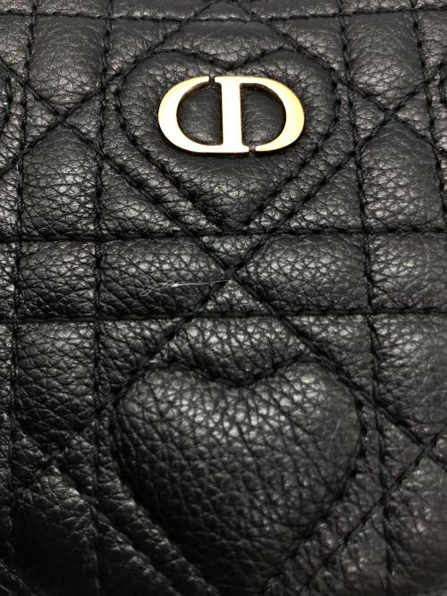 Christian Dior（クリスチャン ディオール）Christian Dior (クリスチャン ディオール) ハート カナージュ カーフスキン ブラックの古着・服飾アイテム