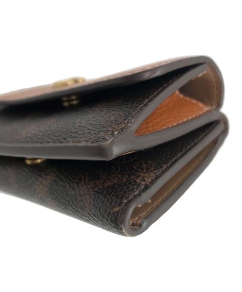 COACH（コーチ）COACH (コーチ) エッセンシャルミニトライフォールドウォレット・ホースアンドキャリッジプリント ブラウンの古着・服飾アイテム
