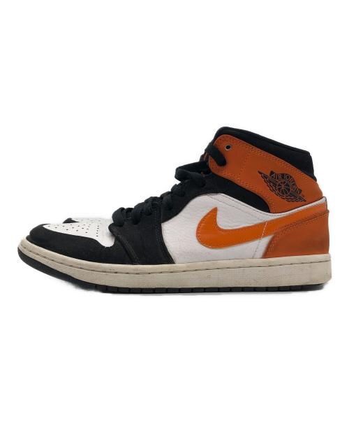 NIKE（ナイキ）NIKE (ナイキ) AIR JORDAN 1 MID（エアジョーダン1 ミッド） オレンジ×ブラック サイズ:SIZE 25.5cmの古着・服飾アイテム