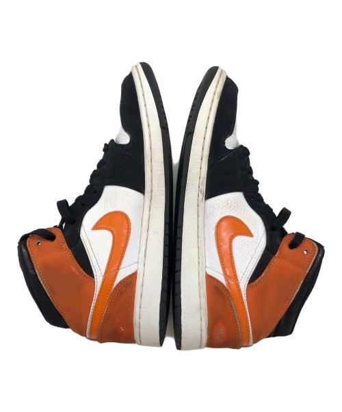 NIKE（ナイキ）NIKE (ナイキ) AIR JORDAN 1 MID（エアジョーダン1 ミッド） オレンジ×ブラック サイズ:SIZE 25.5cmの古着・服飾アイテム