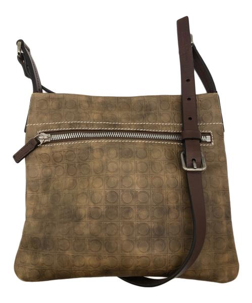 Salvatore Ferragamo（サルヴァトーレ フェラガモ）Salvatore Ferragamo (サルヴァトーレ フェラガモ) ガンチーニ ベージュ×ブラウンの古着・服飾アイテム