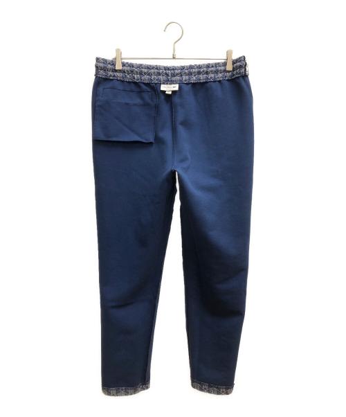 LACOSTE（ラコステ）LACOSTE (ラコステ) サイドテーピングモノグラムジャカードトラックパンツ ブルー×ホワイト サイズ:SIZE L(US)の古着・服飾アイテム