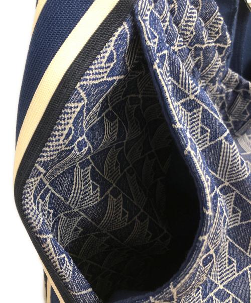 LACOSTE（ラコステ）LACOSTE (ラコステ) サイドテーピングモノグラムジャカードトラックパンツ ブルー×ホワイト サイズ:SIZE L(US)の古着・服飾アイテム