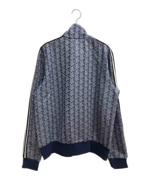 LACOSTE（ラコステ）LACOSTE (ラコステ) モノグラムジャカードトラックジャケット ブルー×ホワイト サイズ:SIZE L(US）の古着・服飾アイテム