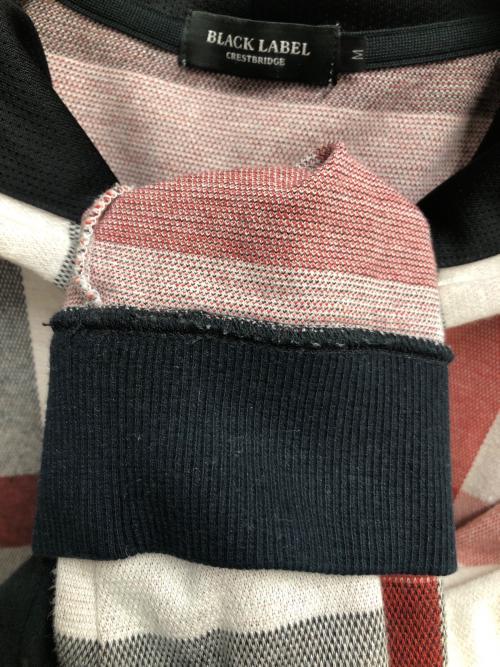 BLACK LABEL CRESTBRIDGE（ブラックレーベル クレストブリッジ）BLACK LABEL CRESTBRIDGE (ブラックレーベル クレストブリッジ) ジップパーカー レッド×ブラック サイズ:SIZE Mの古着・服飾アイテム