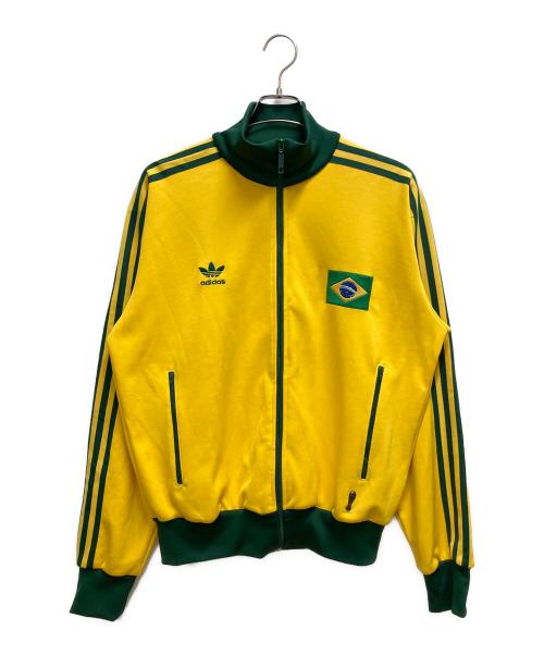 adidas（アディダス）adidas (アディダス) トラックジャケット イエロー×グリーン サイズ:SIZE L（日本語表記 2XO）の古着・服飾アイテム