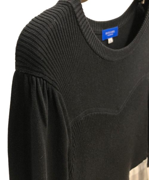 BLUE LABEL CRESTBRIDGE（ブルーレーベルクレストブリッジ）BLUE LABEL CRESTBRIDGE (ブルーレーベルクレストブリッジ) ニットワンピース ブラック×グレー サイズ:SIZE 36の古着・服飾アイテム