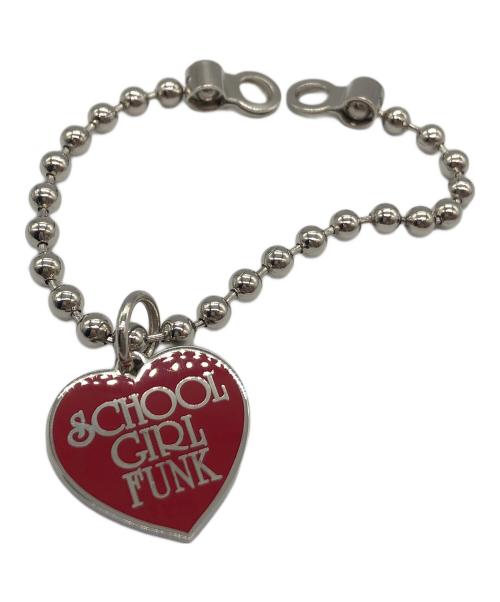 Hysteric Glamour（ヒステリックグラマー）Hysteric Glamour (ヒステリックグラマー) ウォレットチェーン ハート/＆CHOOL GIRL FUNK シルバー×レッドの古着・服飾アイテム