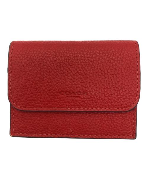 COACH（コーチ）COACH (コーチ) アコーディオンフラップカードケース レッドの古着・服飾アイテム