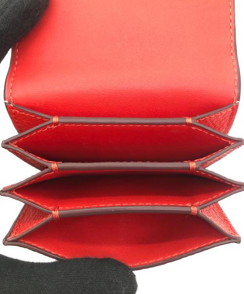 COACH（コーチ）COACH (コーチ) アコーディオンフラップカードケース レッドの古着・服飾アイテム