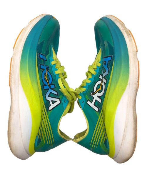 HOKAONEONE（ホカオネオネ）HOKAONEONE (ホカオネオネ) ロケット X 2（エックスツー） グリーン×イエロー サイズ:SIZE 25.5cmの古着・服飾アイテム