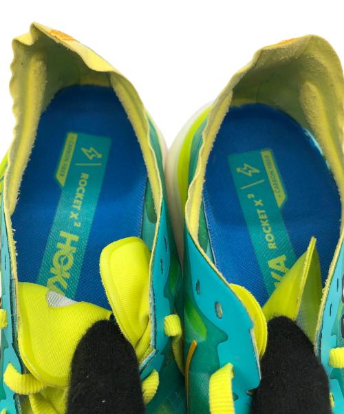 HOKAONEONE（ホカオネオネ）HOKAONEONE (ホカオネオネ) ロケット X 2（エックスツー） グリーン×イエロー サイズ:SIZE 25.5cmの古着・服飾アイテム