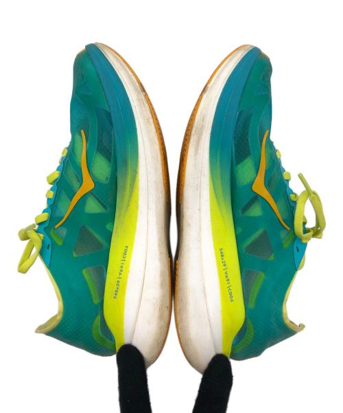 HOKAONEONE（ホカオネオネ）HOKAONEONE (ホカオネオネ) ロケット X 2（エックスツー） グリーン×イエロー サイズ:SIZE 25.5cmの古着・服飾アイテム