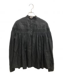 SCYE（サイ）の古着「リネンピンタックブラウス」｜ブラック
