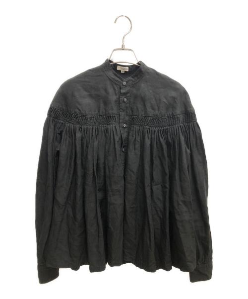 SCYE（サイ）SCYE (サイ) リネンピンタックブラウス ブラック サイズ:SIZE 38の古着・服飾アイテム