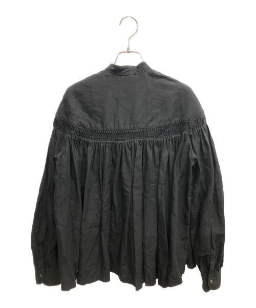 SCYE（サイ）SCYE (サイ) リネンピンタックブラウス ブラック サイズ:SIZE 38の古着・服飾アイテム