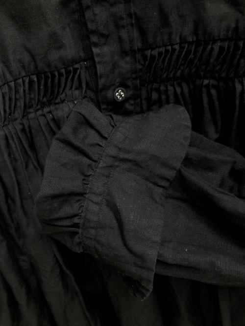 SCYE（サイ）SCYE (サイ) リネンピンタックブラウス ブラック サイズ:SIZE 38の古着・服飾アイテム