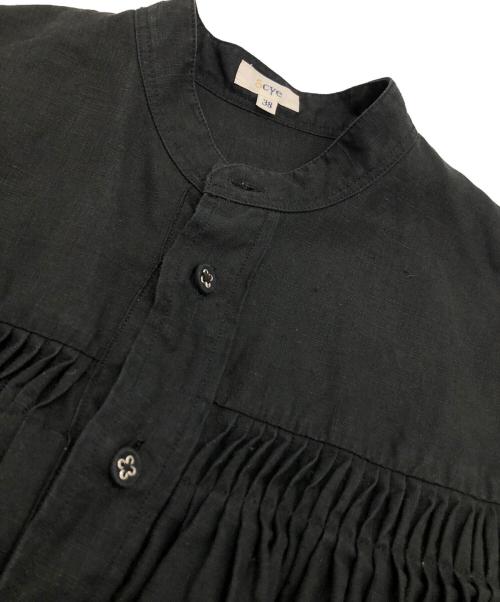 SCYE（サイ）SCYE (サイ) リネンピンタックブラウス ブラック サイズ:SIZE 38の古着・服飾アイテム