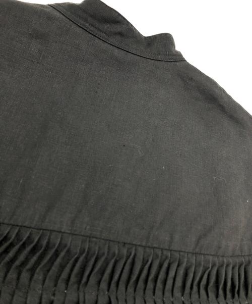 SCYE（サイ）SCYE (サイ) リネンピンタックブラウス ブラック サイズ:SIZE 38の古着・服飾アイテム