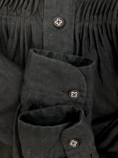 SCYE（サイ）SCYE (サイ) リネンピンタックブラウス ブラック サイズ:SIZE 38の古着・服飾アイテム