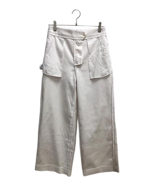 BALLSEY（ボールジィ）BALLSEY (ボールジィ) フルダルダブルドビー セミワイドパンツ ホワイト サイズ:SIZE 38の古着・服飾アイテム