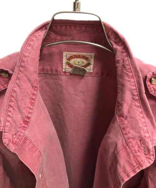 BANANA REPUBLIC（バナナリパブリック）BANANA REPUBLIC (バナナリパブリック) ミリタリーシャツ レッド サイズ:SIZE XLの古着・服飾アイテム