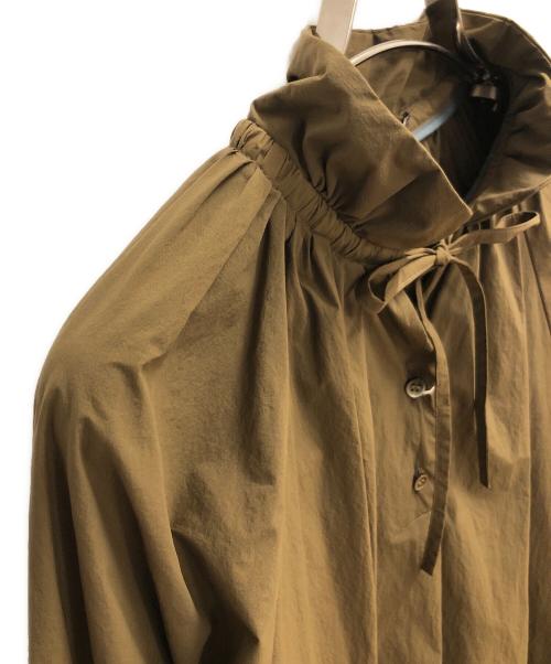 MANDO（マンドー）MANDO (マンドー) スタンドカラーシャツ ブラウン サイズ:SIZE36 未使用品の古着・服飾アイテム