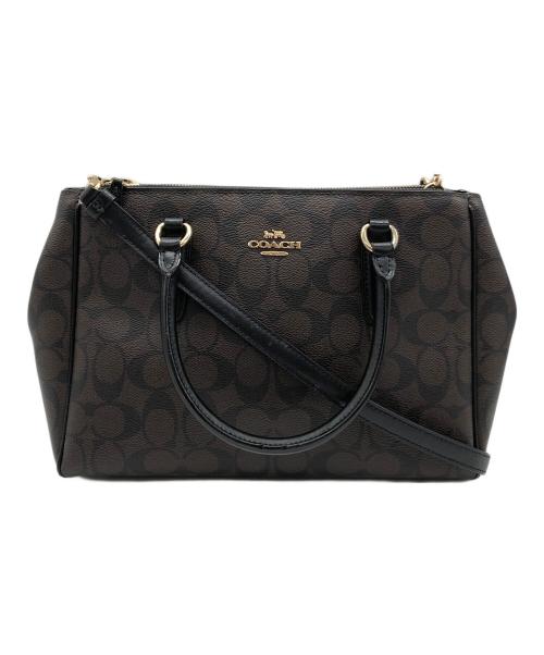 COACH（コーチ）COACH (コーチ) シグネチャー　サリー キャリーオール ブラウンの古着・服飾アイテム