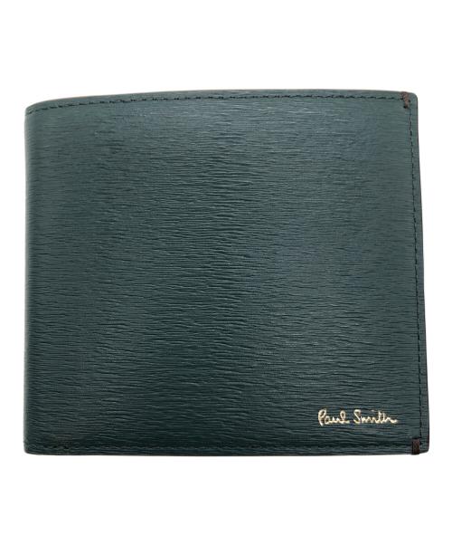 PAUL SMITH（ポールスミス）PAUL SMITH (ポールスミス) カラードエッジ　2つ折り財布 グリーンの古着・服飾アイテム