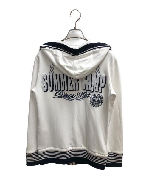 DOLCE & GABBANA（ドルチェ＆ガッバーナ）DOLCE & GABBANA (ドルチェ＆ガッバーナ) ジップパーカー ホワイト×ネイビー サイズ:SIZE XSの古着・服飾アイテム