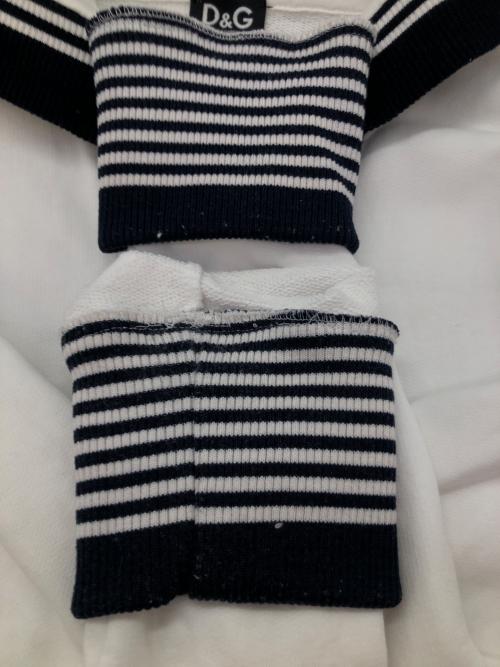 DOLCE & GABBANA（ドルチェ＆ガッバーナ）DOLCE & GABBANA (ドルチェ＆ガッバーナ) ジップパーカー ホワイト×ネイビー サイズ:SIZE XSの古着・服飾アイテム