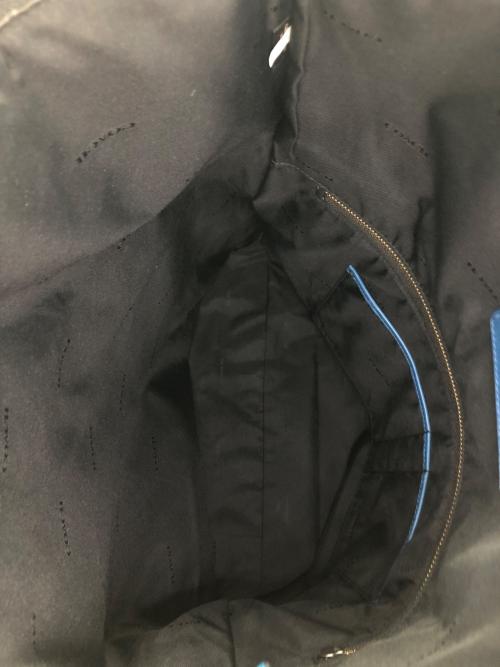 COACH（コーチ）COACH (コーチ) MANHATTAN FOLDOVER 2WAYバッグ ネイビー×スカイブルーの古着・服飾アイテム