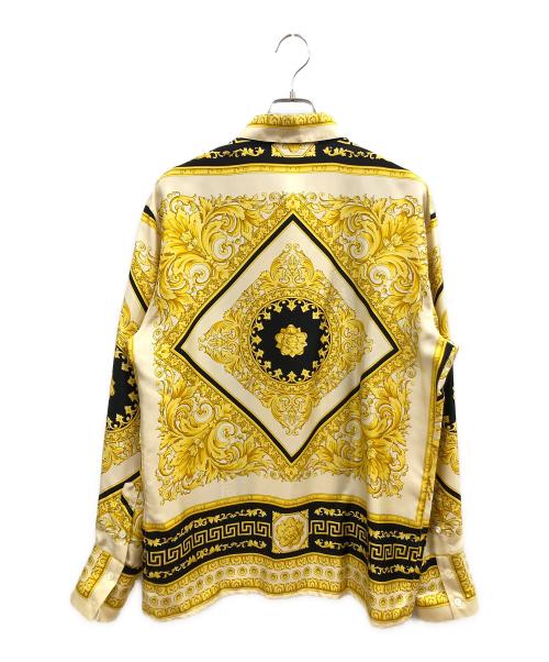 GIANNI VERSACE（ジャンニ・ヴェルサーチ）GIANNI VERSACE (ジャンニ・ヴェルサーチ) 長袖シャツ イエロー×ブラック サイズ:SIZE 50の古着・服飾アイテム