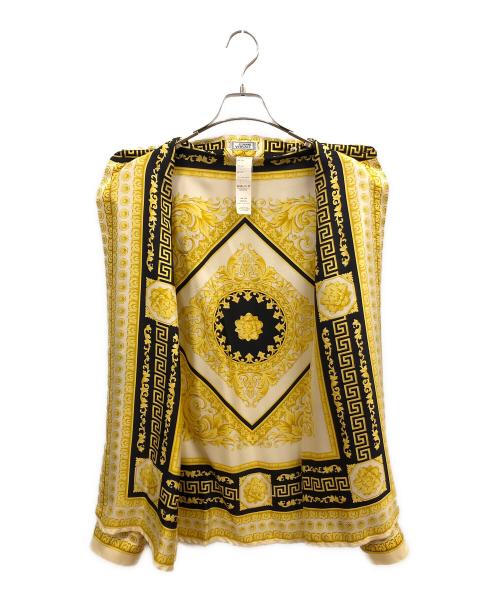 GIANNI VERSACE（ジャンニ・ヴェルサーチ）GIANNI VERSACE (ジャンニ・ヴェルサーチ) 長袖シャツ イエロー×ブラック サイズ:SIZE 50の古着・服飾アイテム